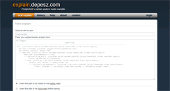 Desktop Screenshot of explain.depesz.com